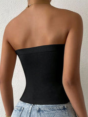 Twist-Front Rib-Knit Tube