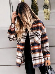 Plaid Button-Down Long-Sleeve Shacket