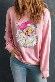 Santa Round-Neck Long-Sleeve Sweatshirt