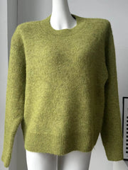 Round-Neck Drop-Shoulder Sweater