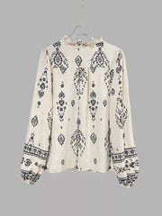 Vintage Print Long-Sleeve Shirt