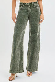 RISEN High-Rise Wide-Leg Corduroy Jeans - Plus Size