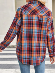 Plaid Button-Up Long-Sleeve Shirt