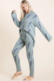 BiBi Cozy Soft Hairy Popcorn Sweater Pants
