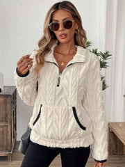 Half Zip Long-Sleeve Sweatshirt