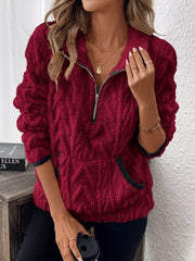 Half Zip Long-Sleeve Sweatshirt