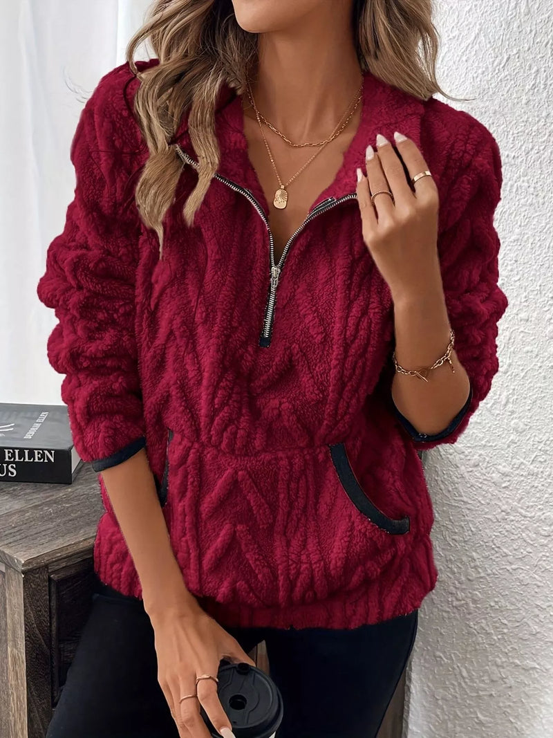 Half Zip Long Sleeve Sweatshirt