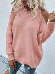 Cold-Shoulder Knit Sweater